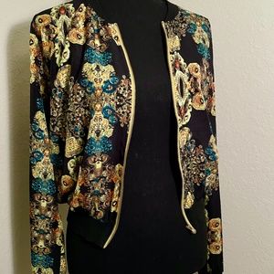 Lightweight Patterned Bomber Jacket - Boutique